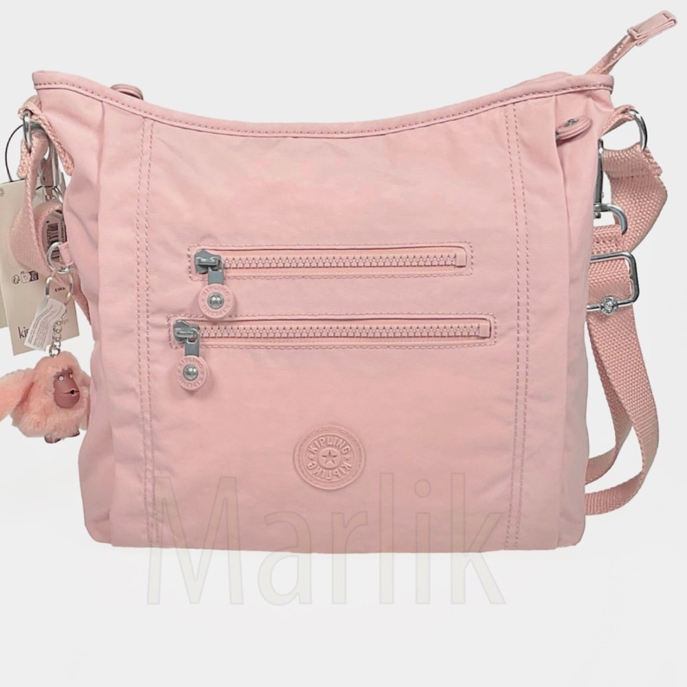 Kipling Belammie Hobo Crossbody Bag Illuminating Pink